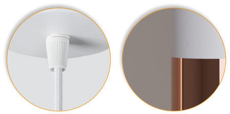 Lampy wiszące Bragi biało - miedziane