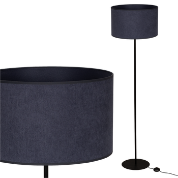 Lampa stojąca Magni Czarna z antracytowym Soft abażurem