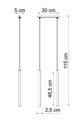 Lampy wiszące Modi czarno - miedziane