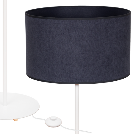 Lampa stojąca Magni Biała z Antracytowym Soft abażurem