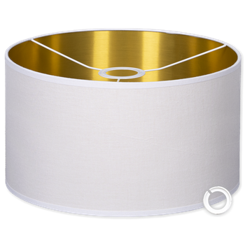 Abażury biało - złote