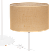 Lampa stojąca Magni Biała z Jutowym naturalnym abażurem