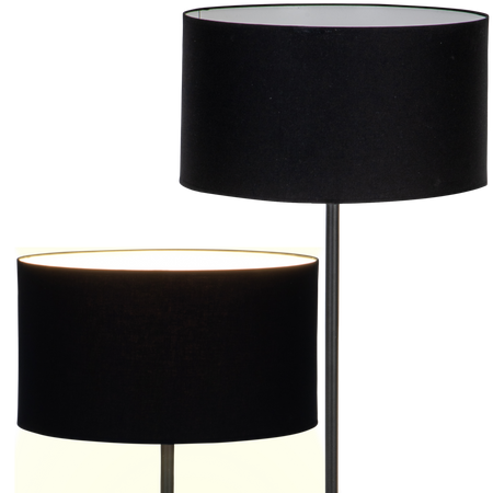 Lampa stojąca Magni Czarna z Czarnym abażurem