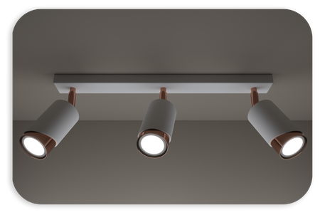 Plafony Bragi biało - miedziane