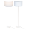 Lampa stojąca Magni Biała z Białym abażurem