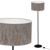 Lampa stojąca Magni Czarna z Szarym Concret abażurem