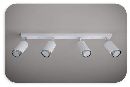 Plafony Bragi biało - srebrne