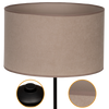 Lampa stojąca Magni Czarna z Beżowym Soft abażurem