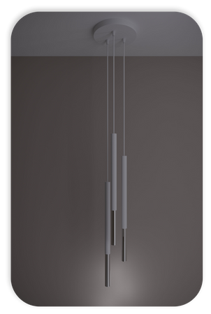 Lampy wiszące Frey biało - srebrne