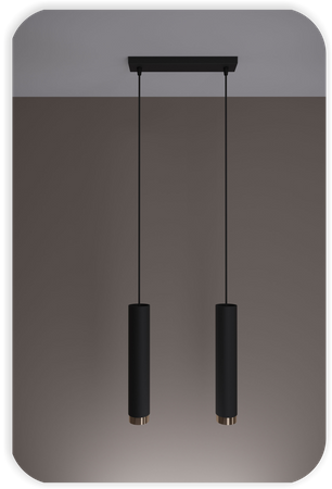 Lampy wiszące Idun czarno - złote