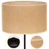 Lampa stojąca Magni Czarna z Jutowym naturalnym abażurem