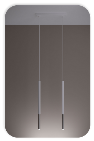 Lampy wiszące Frey biało - srebrne