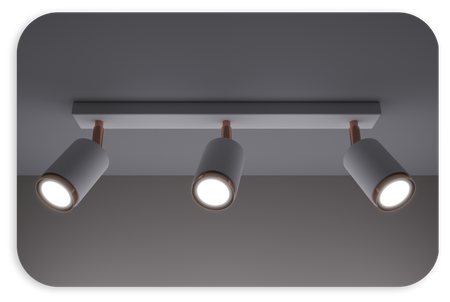 Plafony Idun biało - miedziane