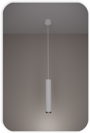 Lampy wiszące Idun biało - srebrne