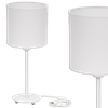 Lampka stołowa Magni biała z białym abażurem