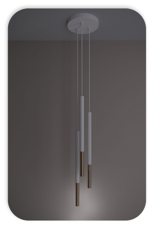 Lampy wiszące Frey biało - złote