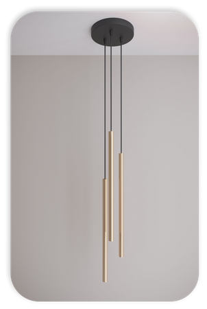 Lampy wiszące Modi czarno - złote