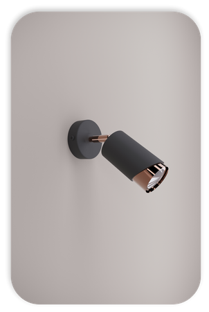 Plafony Bragi czarno - miedziane