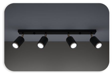 Plafony Idun czarno - złote