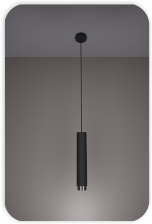 Lampy wiszące Idun czarno - srebrne