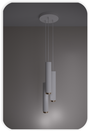 Lampy wiszące Idun biało - złote