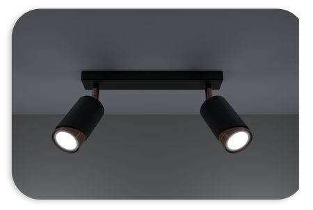 Plafony Bragi czarno - miedziane