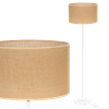 Lampa stojąca Magni Biała z Jutowym naturalnym abażurem
