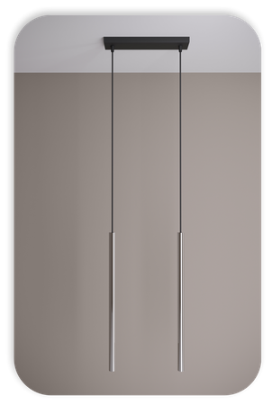 Lampy wiszące Modi czarno - srebrne