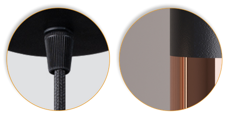 Lampy wiszące Idun czarno - miedziane