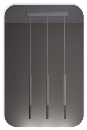 Lampy wiszące Frey biało - złote