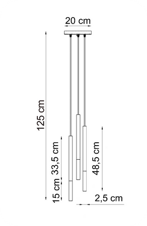 Lampy wiszące Frey czarno - miedziane