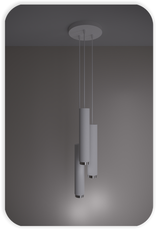 Lampy wiszące Idun biało - srebrne