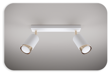 Plafony Bragi biało - złote