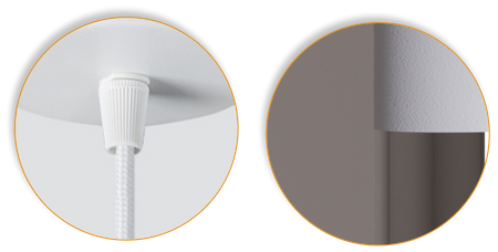 Lampy wiszące Bragi biało - srebrne