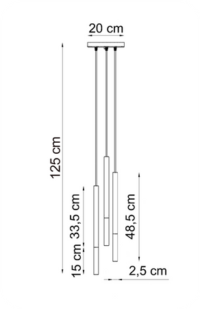Lampy wiszące Frey czarno - złote