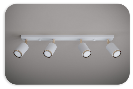 Plafony Idun biało - złote