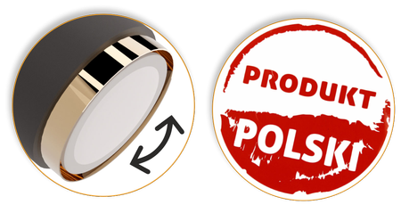 Plafony Idun czarno - złote