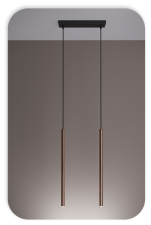 Lampy wiszące Modi czarno - miedziane