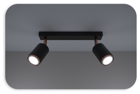 Plafony Idun czarno - miedziane