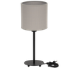 Lampka stołowa Magni Czarna z Szarym Vlora abażurem
