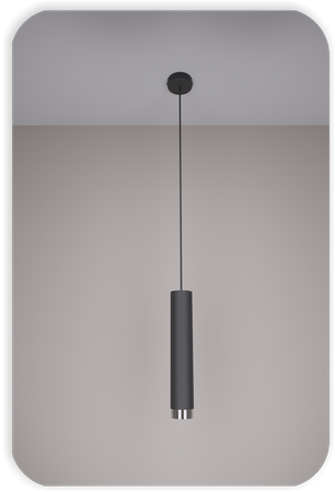 Lampy wiszące Idun czarno - srebrne