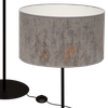Lampa stojąca Magni Czarna z Szarym Concret abażurem