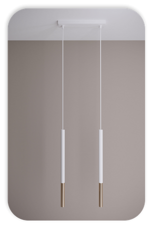 Lampy wiszące Frey biało - złote