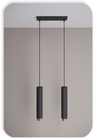 Lampy wiszące Idun czarno - złote