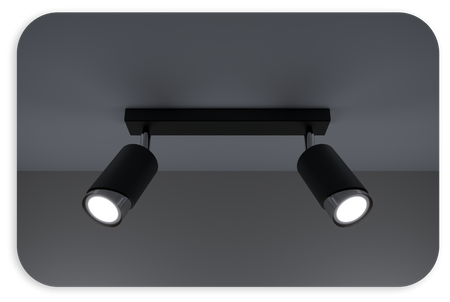 Plafony Bragi czarno - srebrne