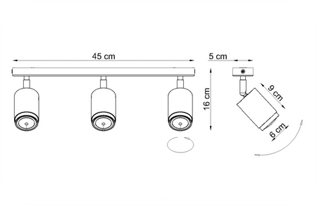 Plafony Idun biało - miedziane