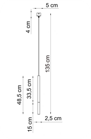 Lampy wiszące Frey czarno - miedziane