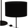 Lampa stojąca Magni Czarna z Czarnym Vlora abażurem