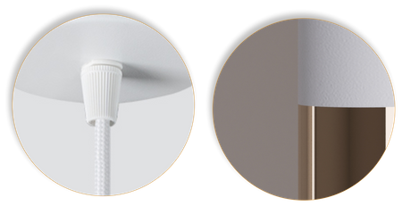 Lampy wiszące Frey biało - złote