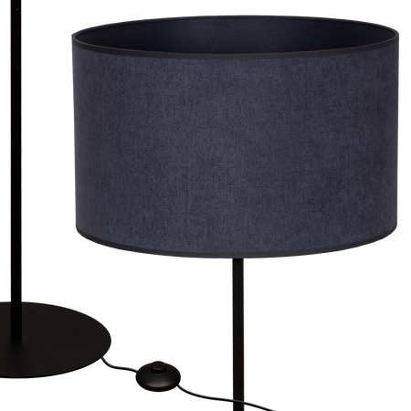 Lampa stojąca Magni Czarna z antracytowym Soft abażurem